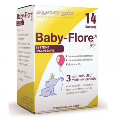 Synergia Baby-Flore Probiotiques 14 Sachets : Tous les Produits Synergia  Baby-Flore Probiotiques 14 Sachets Pas Cher & Discount