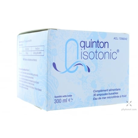 Plasma marin (eau de mer) isotonique procédé Quinton - 40 ampoules