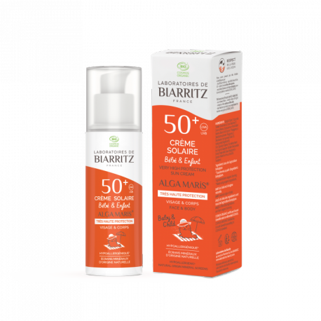 Crème solaire bio 50+ bébé & enfants