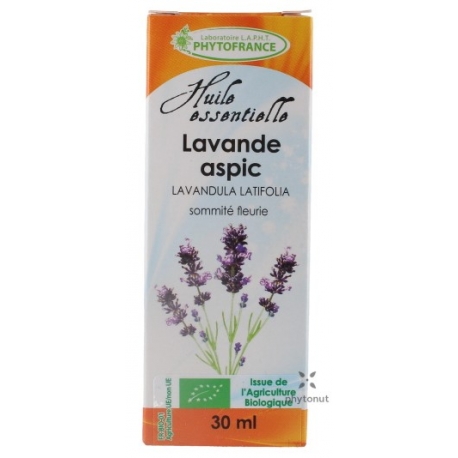 Lavande aspic 30 ml - Huile essentielle bio