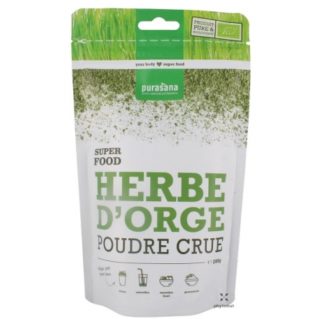 Poudre orge vert bio