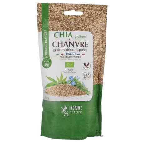 Mix graines de chia et chanvre décortiquées