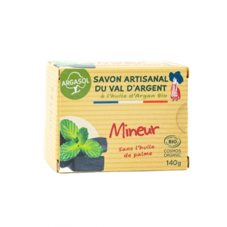 Savon bio charbon-menthe