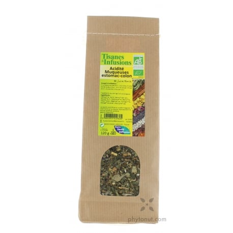 Tisane muqueuses estomac côlon 140 g - Phytofrance - Phytonut